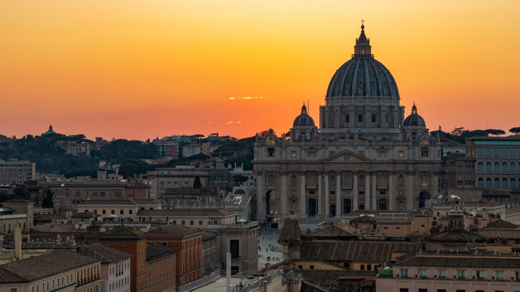 Coucher de Soleil sur la ville de Rome