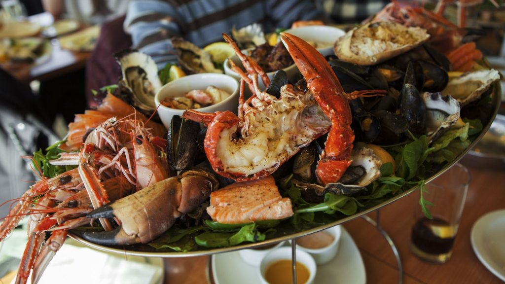 Repas à La Rosetta, à Rome pour une dégustation de fruits de mer. Dans un cadre parfait avec un service de qualité